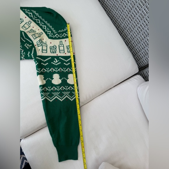 Jameson Festive Holiday Crew Neck Green Fair Isle Christmas Jumper Sweater L - Picture 9 of 9